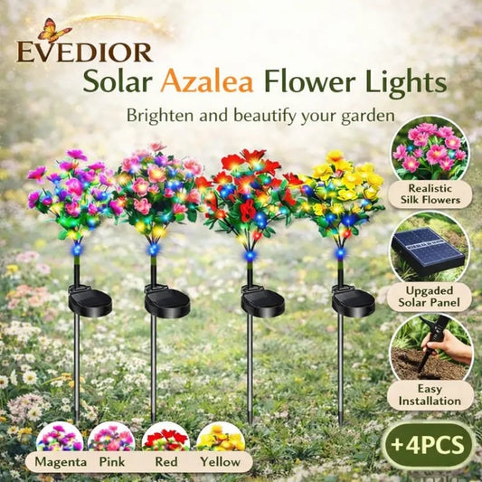 Solar Azalea Flower Lights(4 Pack)