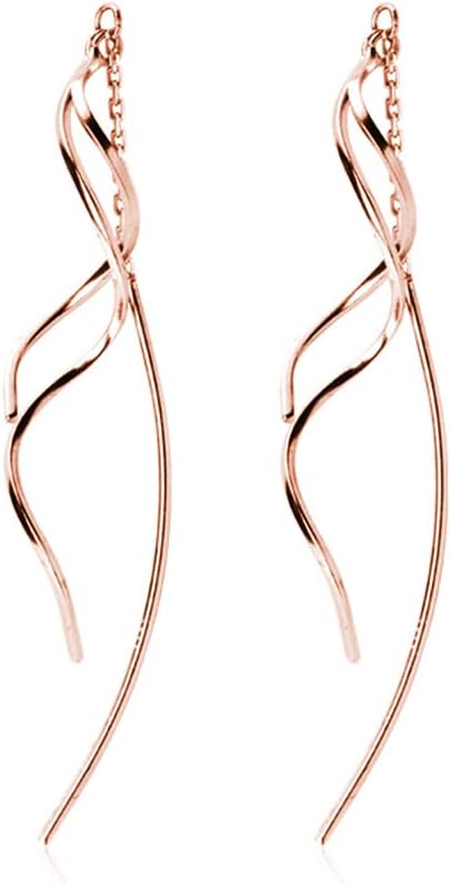 Sterling Silver Curve Dangle Earrings