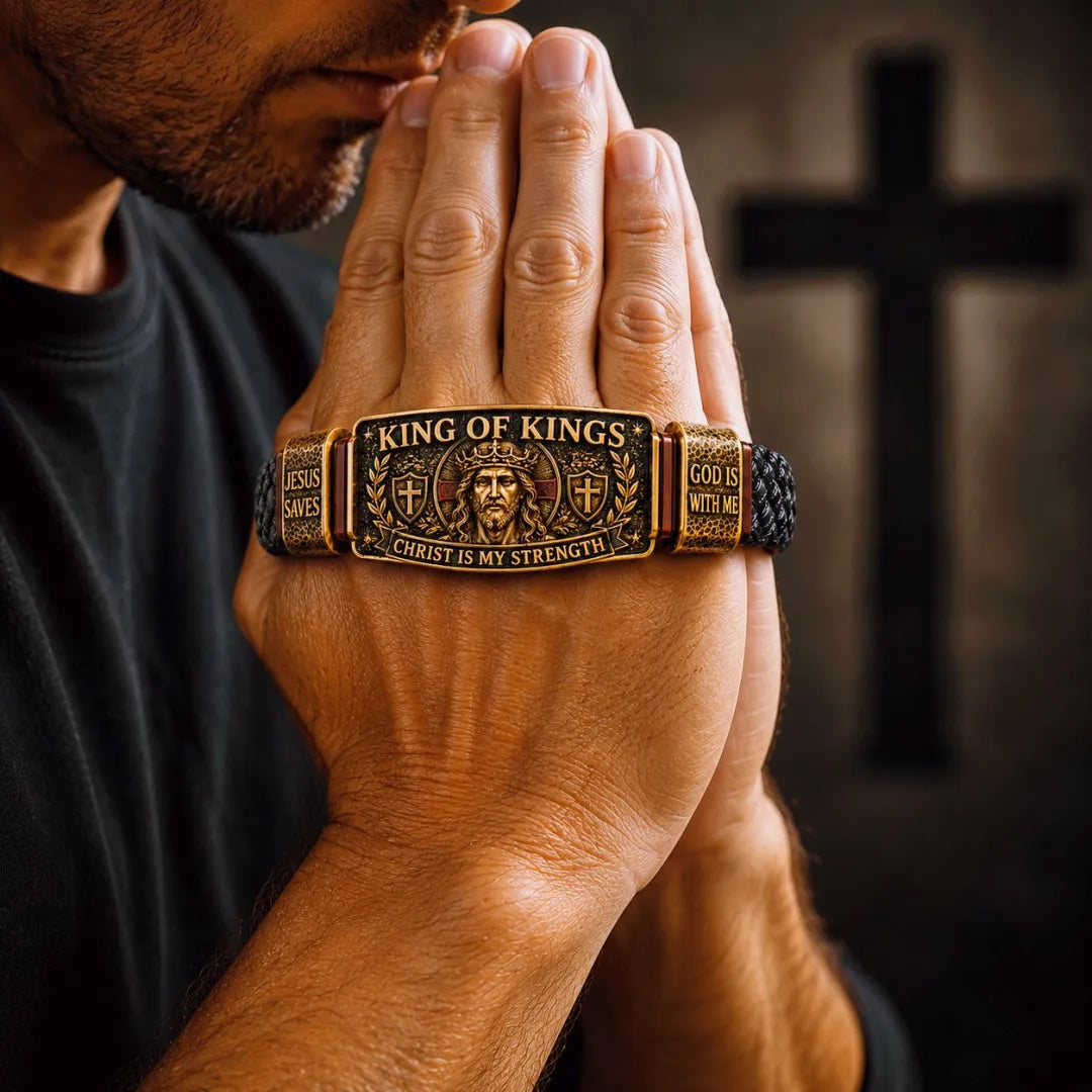 👑 The Ultimate Father's Day Tribute: King of Kings Faith Bracelet — Wear Your Belief with Pride (49% OFF Today🔥)