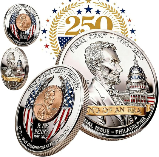 2025 Final Cent Tribute Coin ✦ 3D Engraved Uncirculated Penny (YAO)