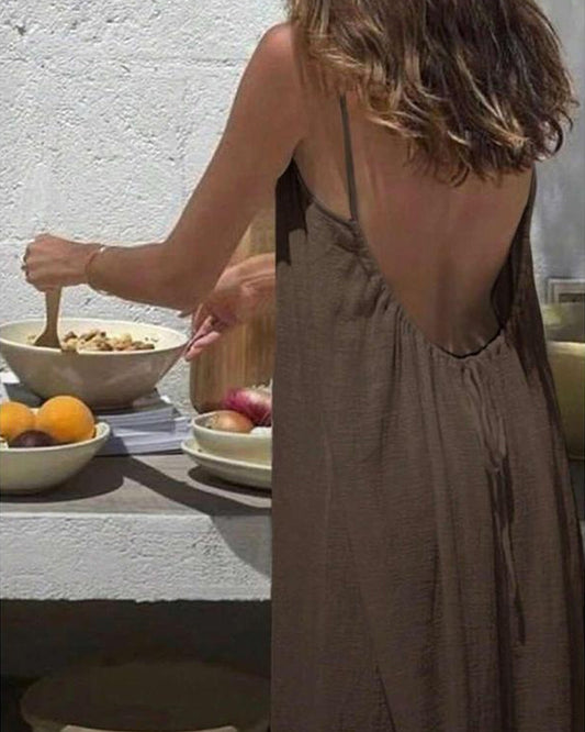 Backless camisole dress