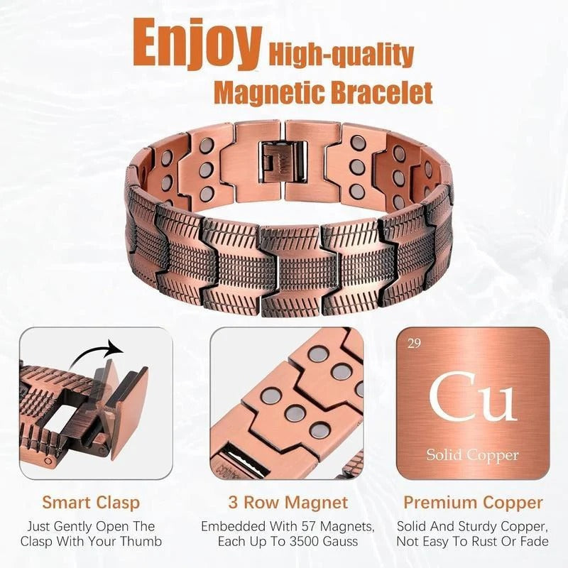 Copper Magnetic Bracelet – Relieve Fatigue, Improve Circulation & Support Better Sleep